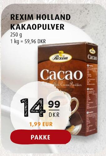 Scandinavian Park Rexim holland kakaopulver tilbud