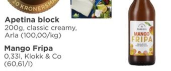 Meny Mango øl tilbud