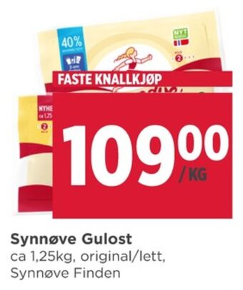 Meny Synnøve finden ost tilbud