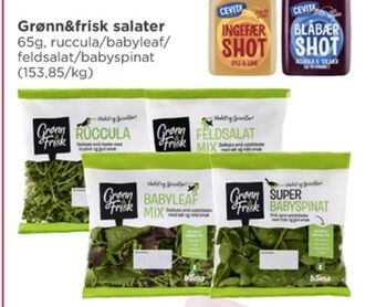 Meny Grønn og frisk salat tilbud