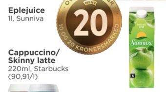 Meny Sunniva juice tilbud
