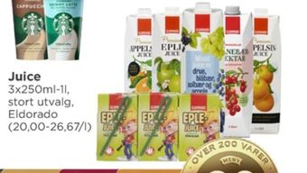 Meny Eldorado juice tilbud