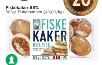 Meny Fiskemannen fiskekaker tilbud