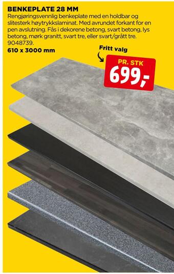 jem & fix Benkeplate 28 mm tilbud