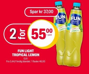Coop Extra FUN LIGHT TROPICAL LEMON tilbud