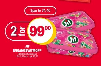 Coop Extra JIF ENGANGSVÅTMOPP tilbud