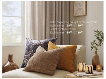 Princess Wallis cognac og nougat pynteputetrekk tilbud