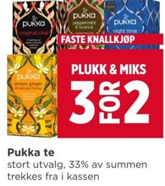 Meny Pukka te tilbud