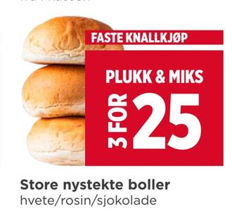 Meny Store nystekte boller tilbud