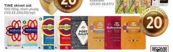 Meny Tine skivet ost tilbud
