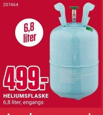 Europris HELIUMSFLASKE 6,8 liter, engangs tilbud