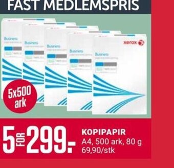 Europris KOPIPAPIR A4, 500 ark, 80 g tilbud
