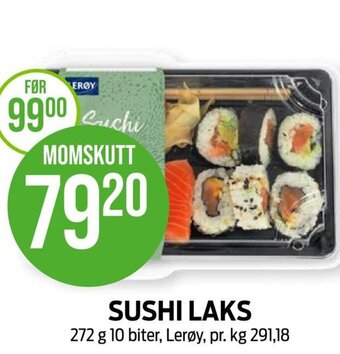 Kiwi SUSHI LAKS 272 g 10 biter, Lerøy tilbud