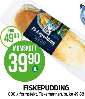 Kiwi FISKEPUDDING 800 g formstekt, Fiskemannen tilbud