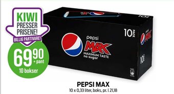 Kiwi PEPSI MAX tilbud