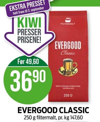 Kiwi EVERGOOD CLASSIC 250 g filtermalt tilbud