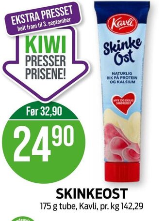 Kiwi SKINKEOST 175 g tube, Kavli tilbud