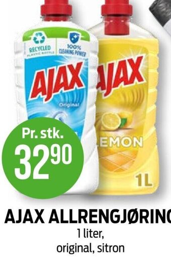 Kiwi AJAX ALLRENGJØRING 1 liter, original, sitron tilbud