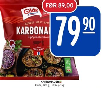 Rema 1000 KARBONADER Gilde, 720 g, tilbud
