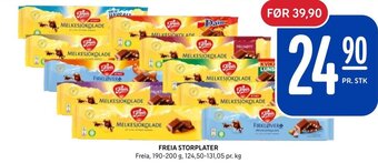 Rema 1000 FREIA STORPLATER Freia, 190-200 g tilbud