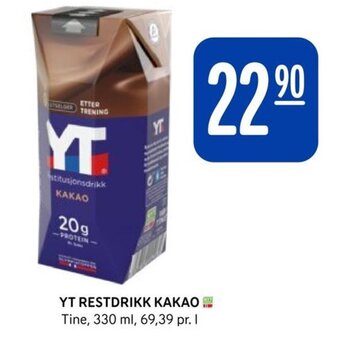 Rema 1000 YT RESTDRIKK KAKAO Tine, 330 ml tilbud