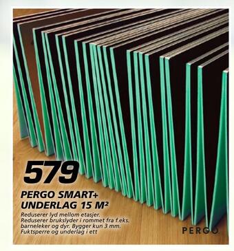 Coop Byggmix Pergo smart+ underlag 15 m2 tilbud