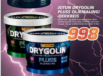 Coop Byggmix Jotun drygolin pluss oljemaling/dekkbeis tilbud
