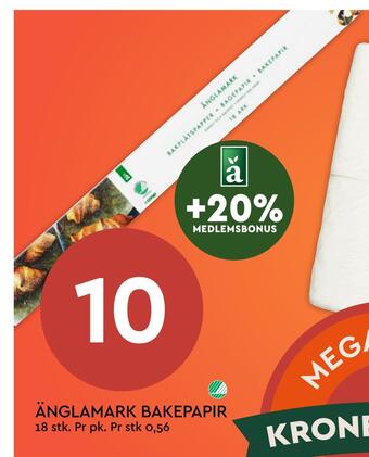 Coop Mega Änglamark bakepapir tilbud
