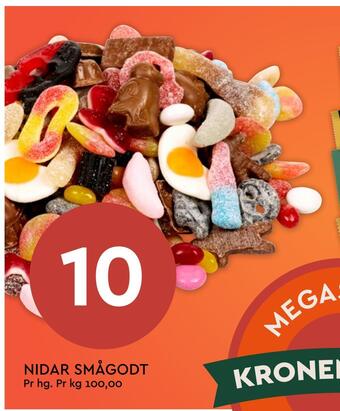 Coop Mega Nidar smågodt tilbud