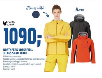 Coop Obs Northpeak vossafjell 3-lags skalljakke tilbud
