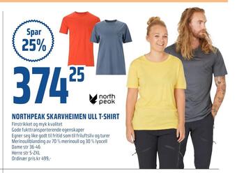 Coop Obs Northpeak skarvheimen ull t-shirt tilbud