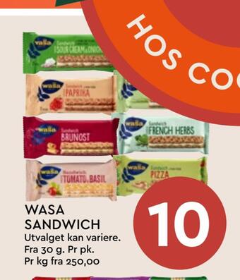 Coop Mega Wasa sandwich tilbud