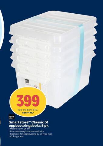 Coop Obs Smartstore™ classic 31 oppbevaringsboks 5 pk tilbud