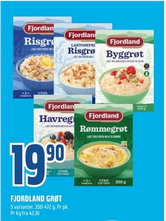 Coop Obs Fjordland grøt tilbud