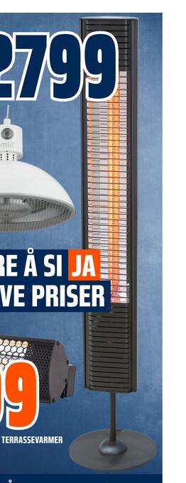 Obs Bygg Mill cb2000 flyttbar terrassevarmer tilbud