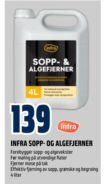 Obs Bygg Infra sopp- og algefjerner tilbud