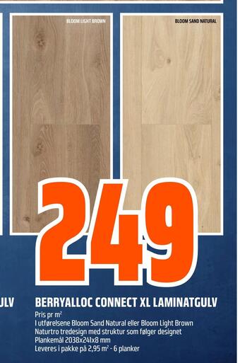 Obs Bygg Berryalloc connect xl laminatgulv tilbud