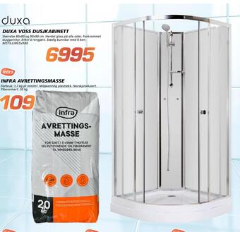 Coop Byggmix Duxa voss dusj kabinett tilbud