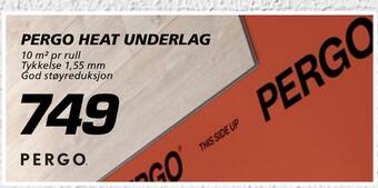 Coop Byggmix Pergo heat underlag tilbud