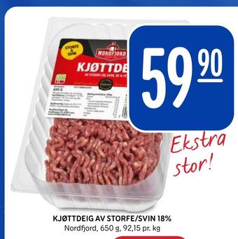 Rema 1000 Kjøttdeig av storfe/svin 18% tilbud