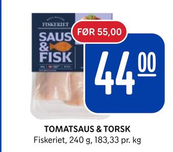 Rema 1000 Tomatsaus & torsk tilbud