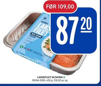 Rema 1000 Laksefilet m/skinn tilbud