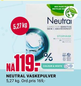 Europris Neutral vaskepulver tilbud