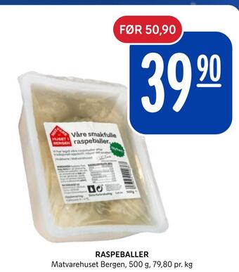 Rema 1000 Raspeballer tilbud