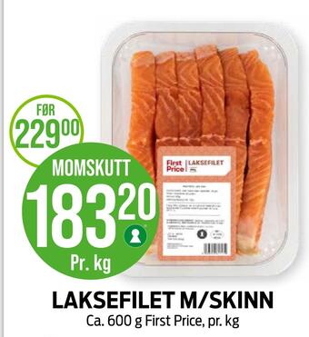Kiwi Laksefilet m/skinn tilbud