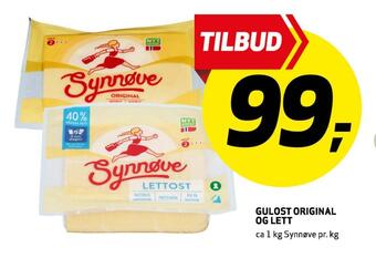 Bunnpris Gulost original og lett tilbud