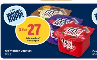 Coop Marked Go'morgen yoghurt tilbud