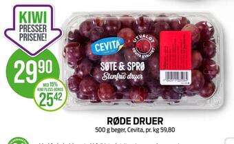 Kiwi Røde druer tilbud