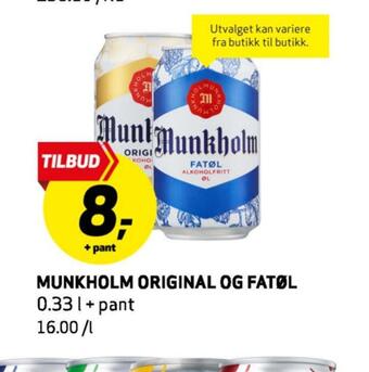 Bunnpris Munkholm original og fatøl tilbud