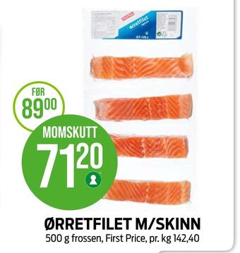 Kiwi Ørretfilet m/skinn tilbud